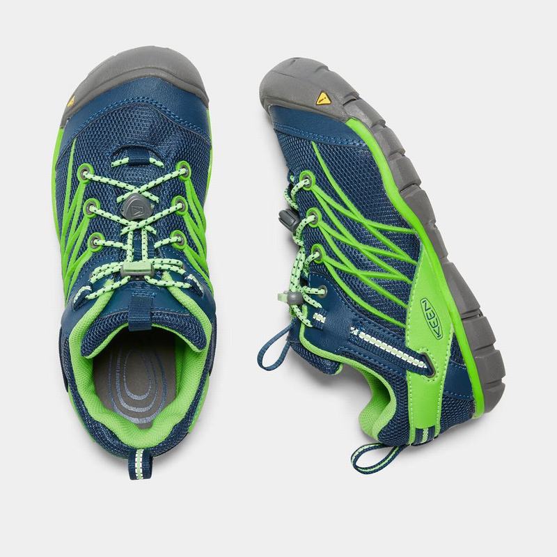 Keen 靴 | キーンチャンドラーCnx 登山 靴 キッズ ネイビー / 緑 | 908572-TQU